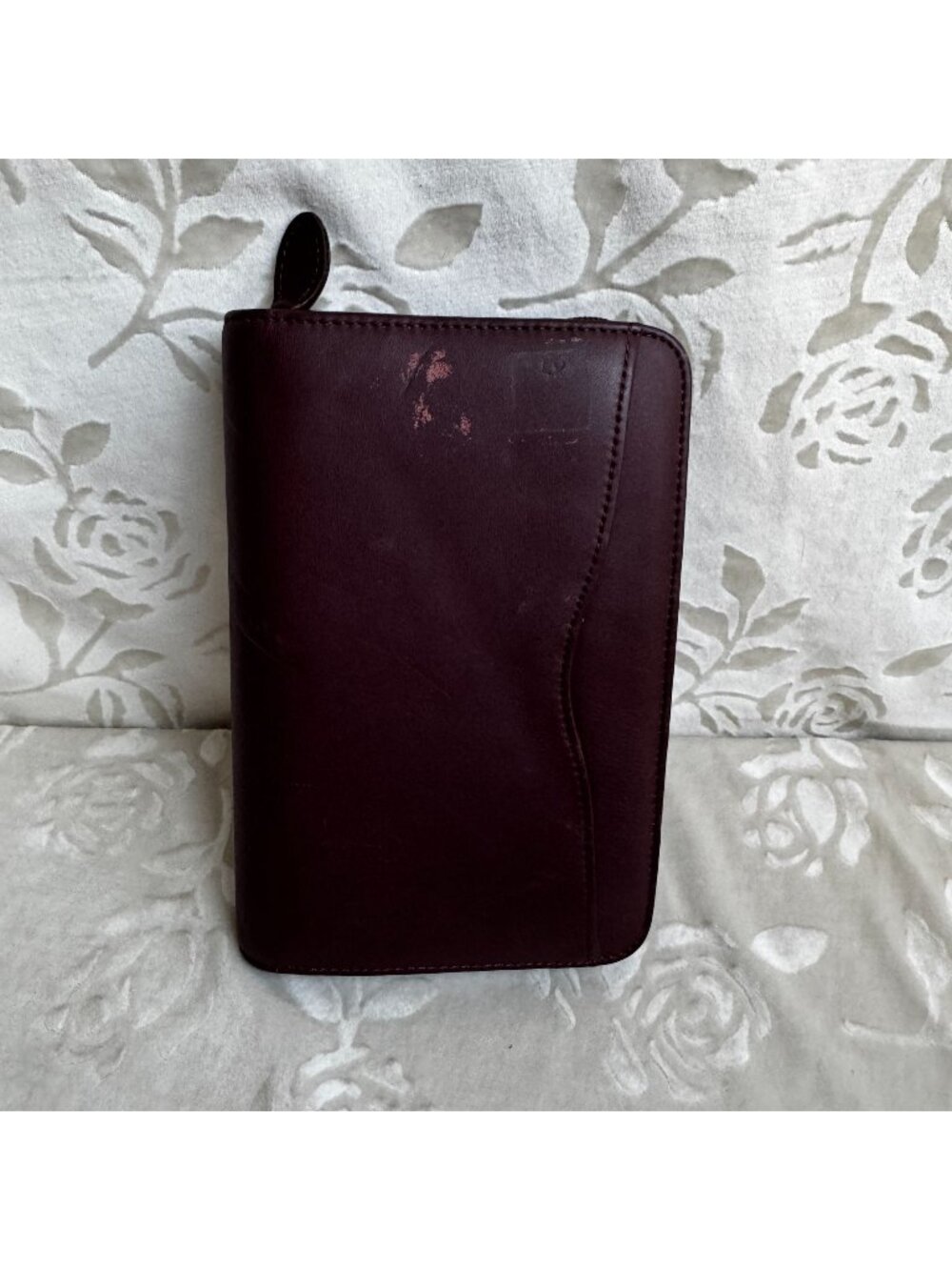 Vintage 1994 Day-Timer Leather Zip Planner Organizer With Inserts 6-Ring Binder